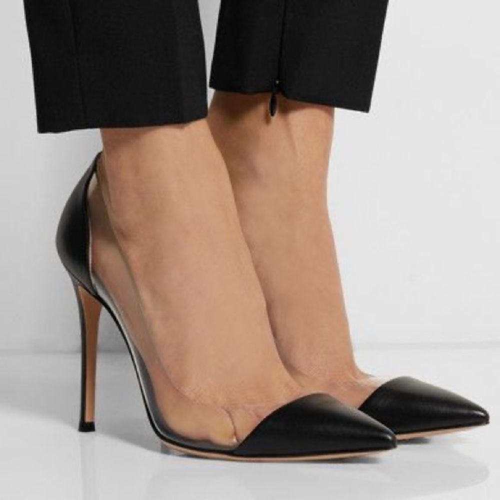 Gianvito Rossi plexiglass 36 black PUMPS PVC